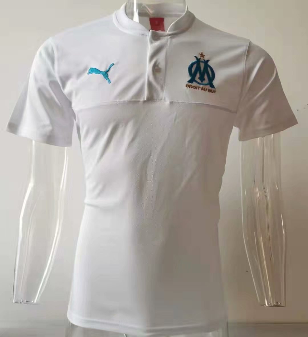 maillot foot polo Marseille 2020 blanc